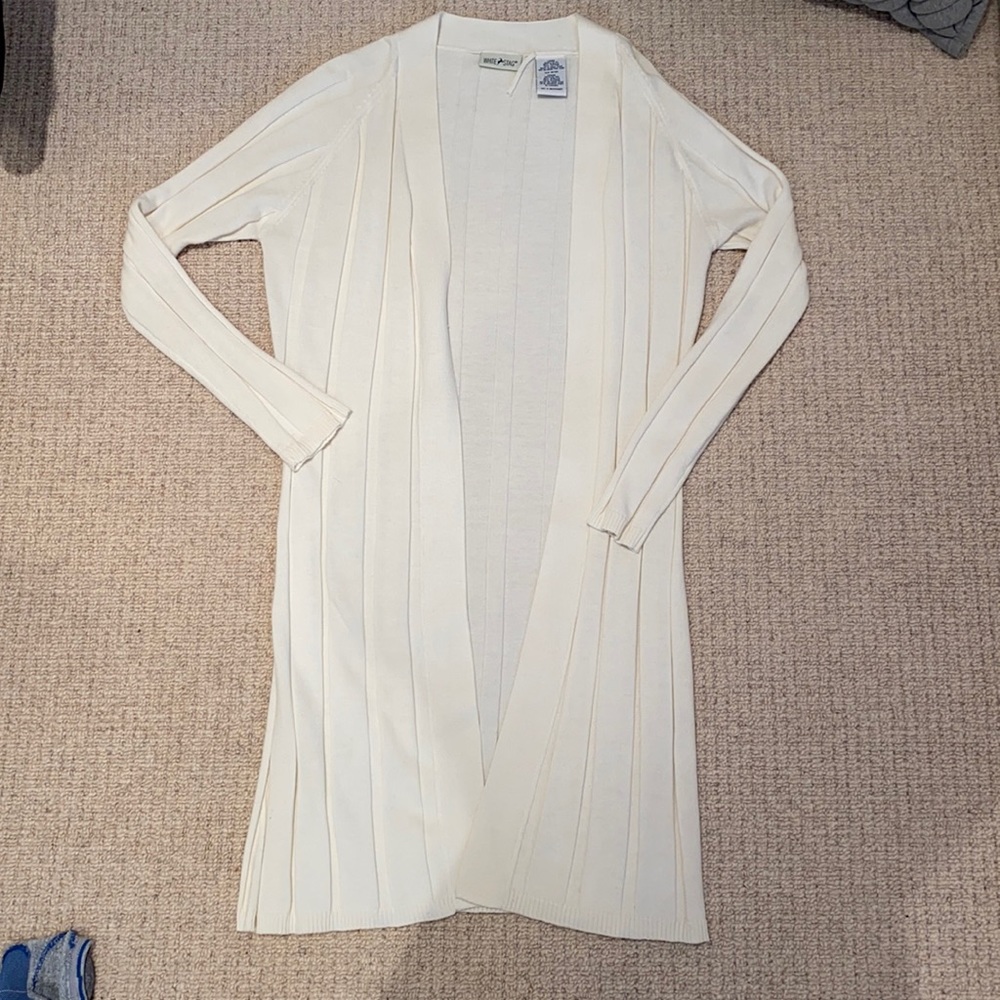 NWOT Long white sweater